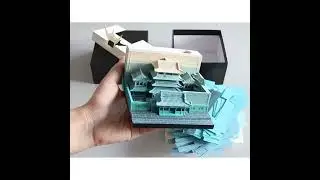 Omoshiroi Block#Mini 3D Notepad led#architecture 3d#memo padornament#birthday surprises gift
