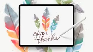 Paint Watercolor Feathers in Procreate