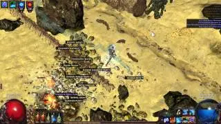 Path of Exile (1.0.4) Acrobatics Caster - Level 73 Canyon Map Run [Nem/HC]