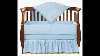 American Baby Company Heavenly Soft Minky Dot 4-Piece Crib Bedding Set, Blue