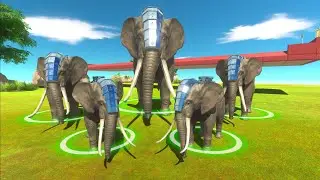 Rocket Elephants Robots vs All Unit - Animal Revolt Battle Simulator