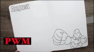 August Bullet Journal Setup 2021| One Punch Man | PWM