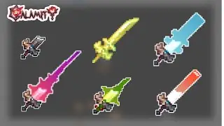 Broken Biome Blade (All Attunements)- Terraria Calamity Mod (Simple Weapon Showcase)