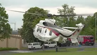 Verteidigungsminister Pistorius landet mit Bundeswehr Helikopter 82+03 vom Typ AS532 US Cougar