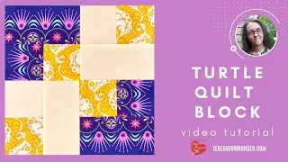 Turtle quilt block video tutorial