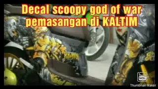 Decal scoopy GOD OF WAR NYEBERANG LAUT. ORDER ONLINE PEMASANGAN DI KALTIM