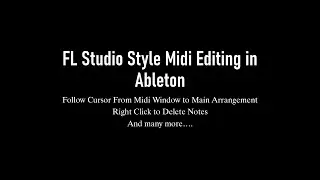 Ableton Midi Editing Tips (Like Fl Studio)