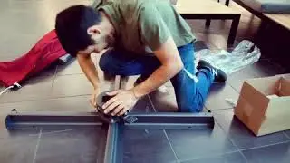 Montage du parasol a déporté