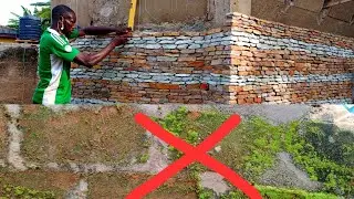 BUILDING IN GHANA | Installation of Natural Stone Cladding | Cost of building a House in Ghana