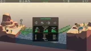 Poly Bridge 2-9: Sloped Drawbridge