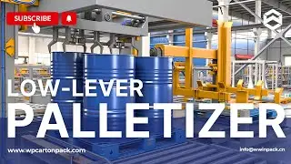 WIN-WIN PACK Automatic Low-Level Palletizer for 200L Steel Drums | Pallet Loading Process