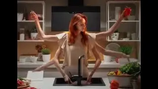 Beautiful Australian Girl with Six arms