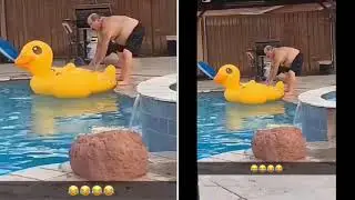 Grandpa Falls Off Inflatable Duck| Lone Ranger Theme Song Meme