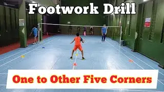 Badminton Footwork Training | Six Corner Footwork | Intermediate Player