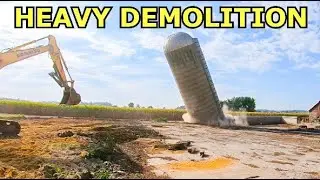 DESTROYING AN OLD GRAIN SILO