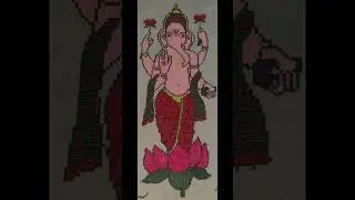 beautiful 🥰🥰🥰 ganesh  crosstich  in dusuti  parda