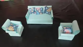 How to make sofa with paper | A4 paper craft | mini paper sofa | paper craft@Our_Craft_Ideas