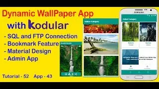 Dynamic Wallpaper app with Admin app || SQL and FTP Server connection | Material Design
