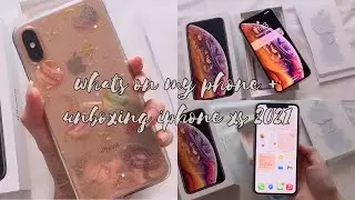 What's on my phone 📱 + Unboxing iphone XS 2021 🦋✨ || indonesia🇮🇩