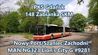 PKS Gdańsk - linia 148, MAN NG323 Lion's City G #9281