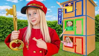 Cardboard Hotel Adventure for kids