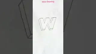 How to draw W letter 3d drawing #shorts #amazing
