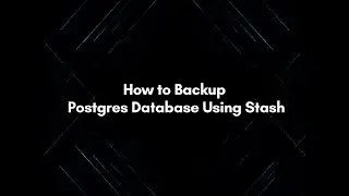 Backup Postgres Database Using Stash Demo | Kubernetes Native Backup & Restore Solution