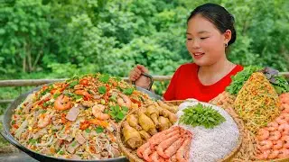 How to Make Mixed Chicken Noodle Soup to Sell at the Market - Living with Nature | Trieu Mai Huong