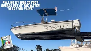 PULLING MY 1980 20 FOOT ROBALO OUT OF THE WATER TO BOTTOM PAINT AND REPOWER WITH A NEW MOTOR????