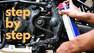How to clean and lube the drive chain of Royal Enfield Himalayan | Tutorial