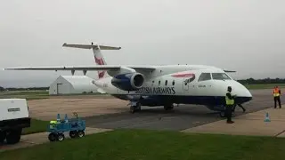 328 Jet British Airways Sun Air Dornier 328Jet OY-NCL takeoff from Cambridge to Gothenburg day trip