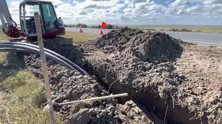 Electrical Cable Being Buried Near SpaceX Starbase Texas. ￼ February 15, 2022