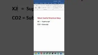Most Useful Shortcut Keys in MS Word | #superscript #Subscript #shortcutkeys  |GIITM