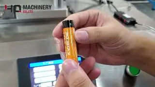 compact label applicator for pen lipstick batteries|YQ semi auto labeler  #equipment