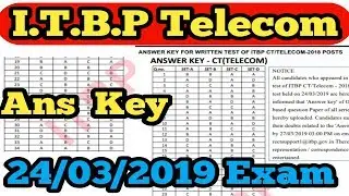 ITBP Telecom Ans key 2019