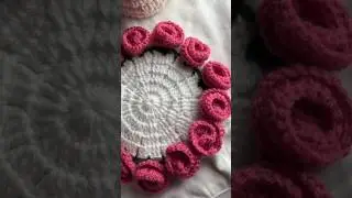 crochet Bouquet and coaster #crochet #shortvideo #music #handmade #art #shorts #flowers #crocheting