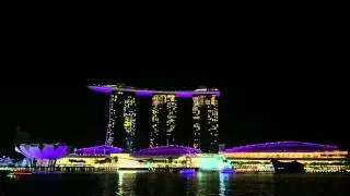 2015 Feb Singapore Marina Bay Sands laser show (time-lapse)