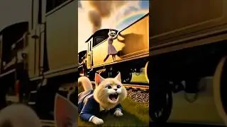 She Left on the Train&hellip; He Ran for Love 😢🐱🚆 | Emotional Cat Love Story #shorts #cat #cartoon