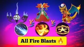Chandelure V/s Charizard V/s Delphox Fire Blast 🔥