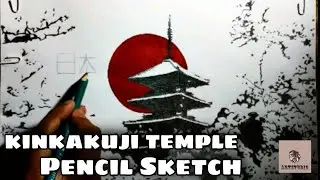 Kinkakuji Temple || Golden Palace || in Japan || comic style pencil  drawing || 02 || by Artstudio