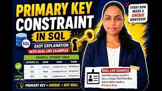 Primary Key Constraint in SQL | Easy Explanation with Real-Life Examples 🔑