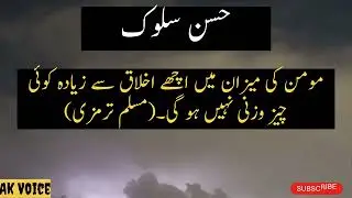 Nothing Will Weigh More Than Good Conduct In The Balance Of A  Believer|Said The Holy Prophet PBUH