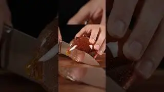 Cutting Glass Peach Palm Fruit 🌴🍑 ASMR #ai #asmr #aiart #asmrsounds #satisfyingvideo #glassfruit