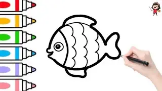 Как нарисовать милую рыбку 🐟/Простые идеи рисования/Простое искусство