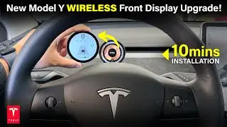 New Tesla Model Y/3 Wireless Instrument Cluster Display Upgrade / Install in 10 mins! #tesla