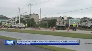 Tornado causes damage in Atlantic Beach, Morehead City