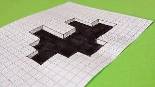 ☀️Very Easy! How To Draw 3D Hole. Easy 3D Drawing. How To Draw 3D illusion. Trick Art.