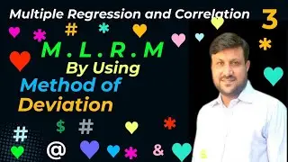 Multiple Regression | Multiple Linear Regression Model | By Using Deviation Method.