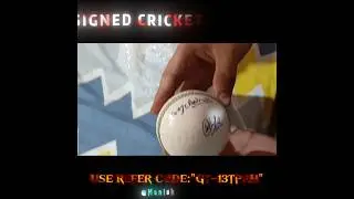 Signed Cricket Ball 🏏 from Gujarat Titans app Titans Fam. Use Refer code: