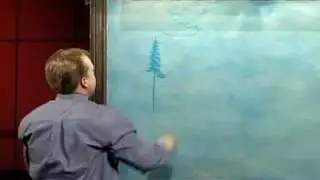 Conifer Tree Chalk Art